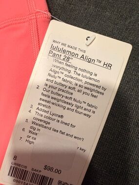 lululemon athletica High-Rise Legging - Bright Coral Pink